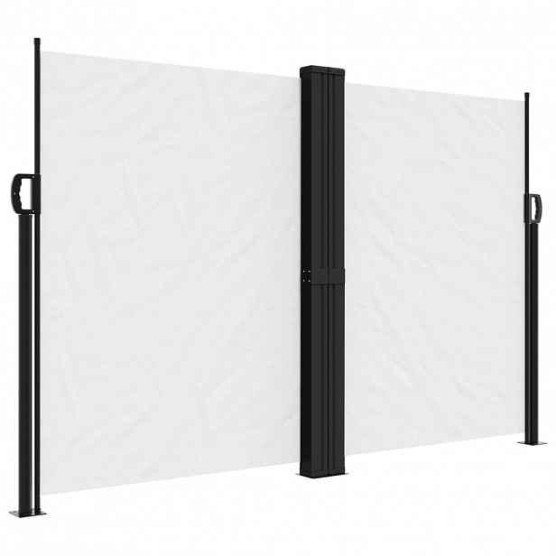 vidaXL Zatahovací boční markýza bílá 160 x 1 000 cm