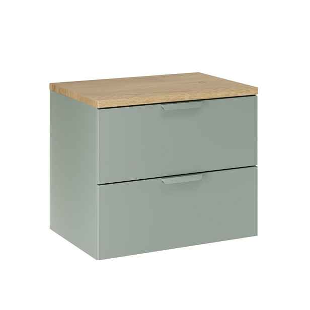 Zelená skříňka pod umyvadlo 60 cm do koupelny (SET-ASG B CREMONA 60CM)