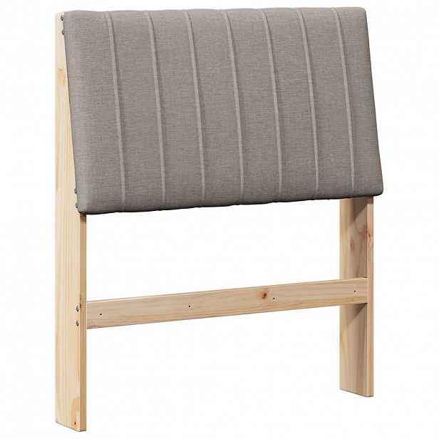 vidaXL Čalouněné čelo postele Taupe 75 cm Masivní borové dřevo