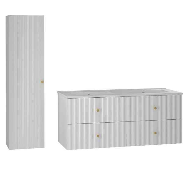 Petits-meubles KOUPELNOVÝ NÁBYTEK 120cm Izae 2er-Set Bílá
