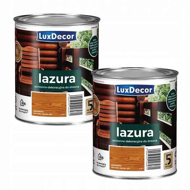 Sada 2KS Luxdecor Dekorativní Lazura Na Dřevo 2,2L Třešeň