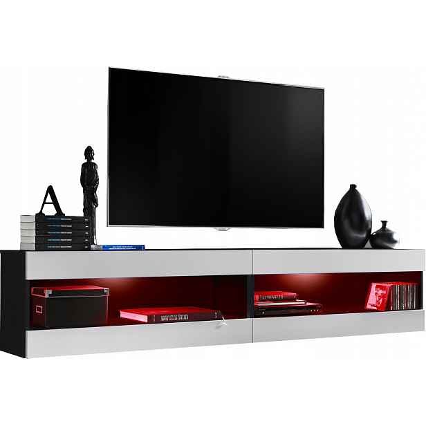 Sada Rtv nábytku Tivoli SET4 Černá/Bílá, Rgb Led