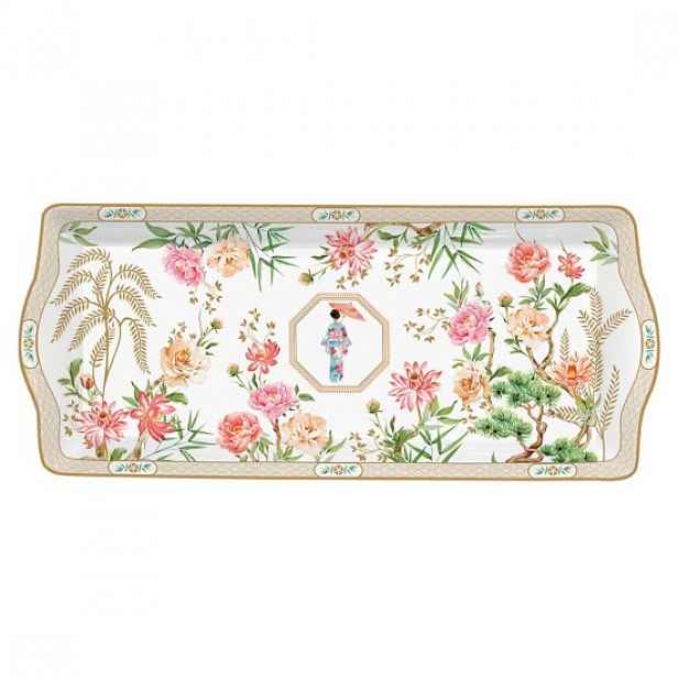 Servírovací talíř, porcelán, 35x15cm, "Jardins D'Orient" - Easy Life