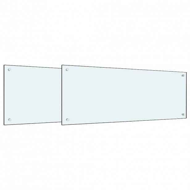 vidaXL Kuchyňský obklad 2 ks Bílá 100 x 40 cm tvrzené sklo
