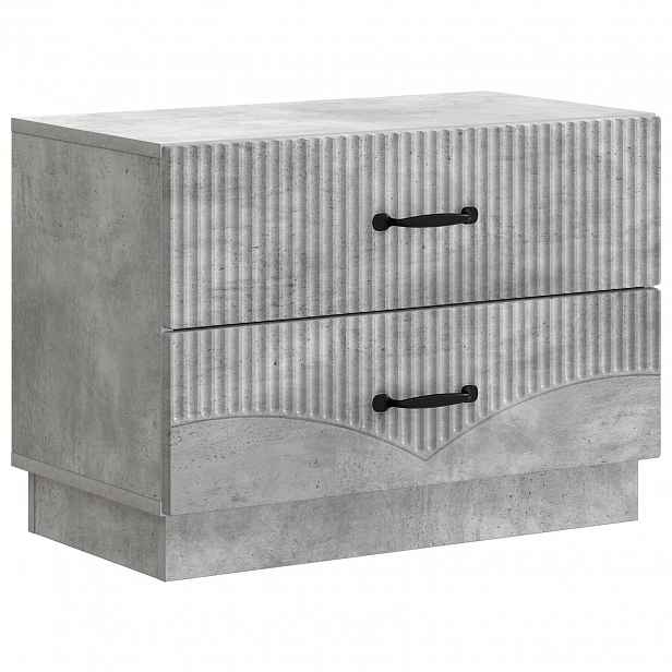 vidaXL Noční skříňka Betonově šedá 62 x 34,5 x 44,5 cm