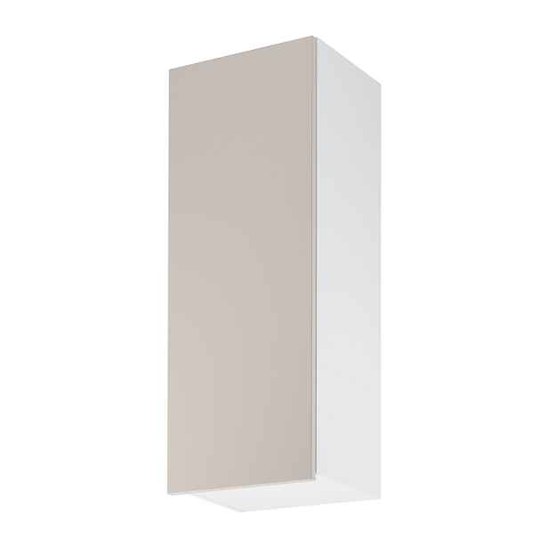 Vysoká horní kuchyňská skříňka SALERNO - šířka 40 cm, bílá / béžová, levé provedení