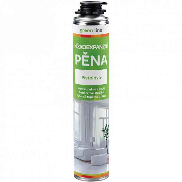Montážní pěna nízkoexpanzní Green line pistolová 750 ml