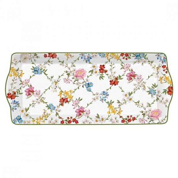 Servírovací podnos, porcelán, 35 x 15 cm, "Garden Dreams" - Easy Life