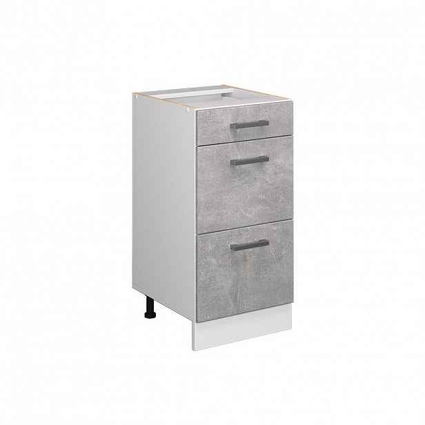 Vicco UNIVERZÁLNÍ ZÁKLADNÍ JEDNOTKA R-Line Beton 40 cm se zásuvkami, bez pracovní desky