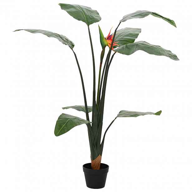 vidaXL Umělá Rostlina Strelitzia Zelená 70 x 18 x 155 cm Textil a PE