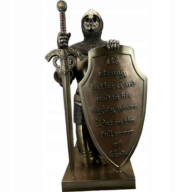 Klečící Rytíř Figurka Socha Bronz WU76406A4 Známá značka Veronese