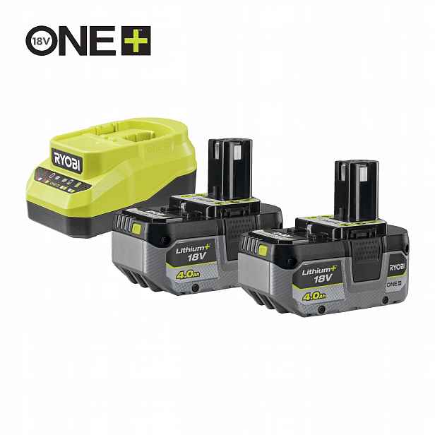 Ryobi RC18120A-240X 18V One+ Sada akumulátorů 2x4.0Ah s nabíječkou