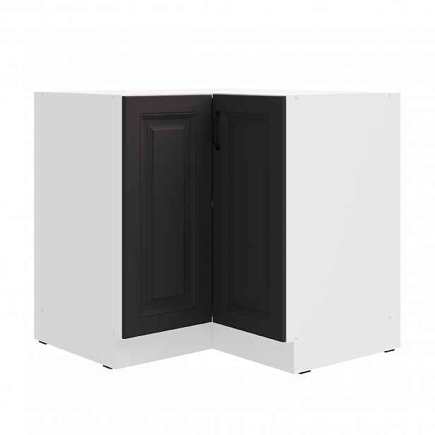 Spodní rohová skříňka Stilo 90x90 DN 2F BB Barva korpusu: Bílá, Barva dvířek: Grafit
