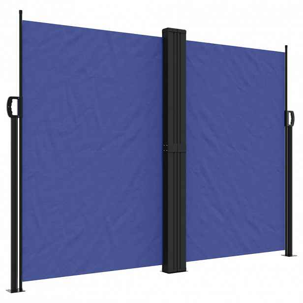vidaXL Zatahovací boční markýza modrá 180 x 1 000 cm