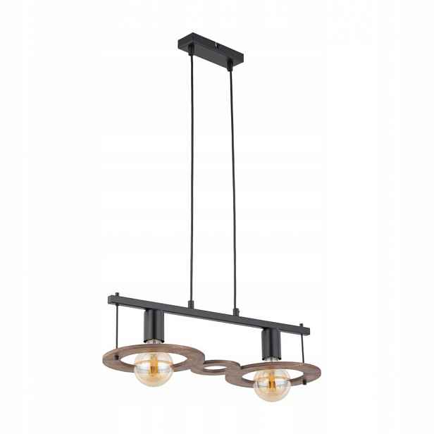 Závěsná lampa černá 2xE27 Nastavitelná výška 80 cm Ocel Sigma Lighting