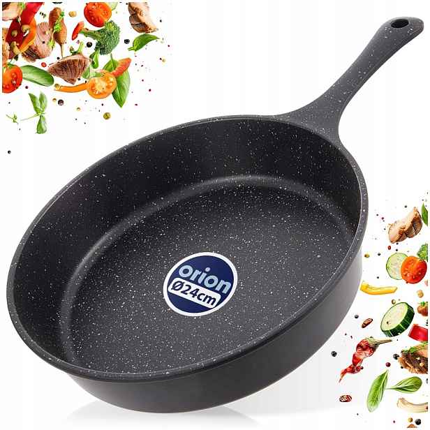 Granitová pánev na smažení dušení Orion Grande 24 cm na indukci, plyn