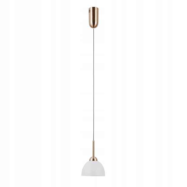 Italux Montiela Závěsná lampa zlatá Led 5W 3000K skleněná kopule
