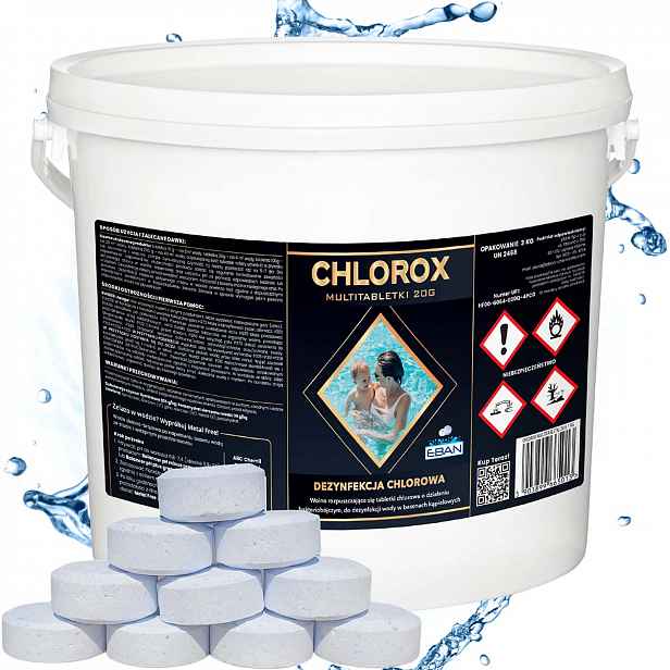Chlorox Multi Chlorové tablety 20 g 3 kg Chlorová dezinfekce Eban