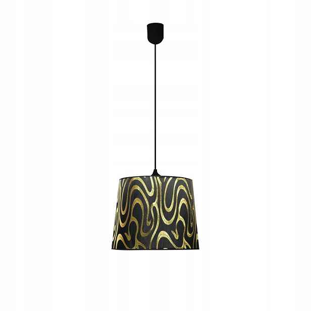 Elegantní závěsná lampa s Abažurem Tygr Černo-zlatá Na Lince