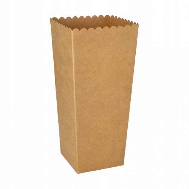 Krabičky na popcorn kraft 7x7x19,7 cm 100 ks