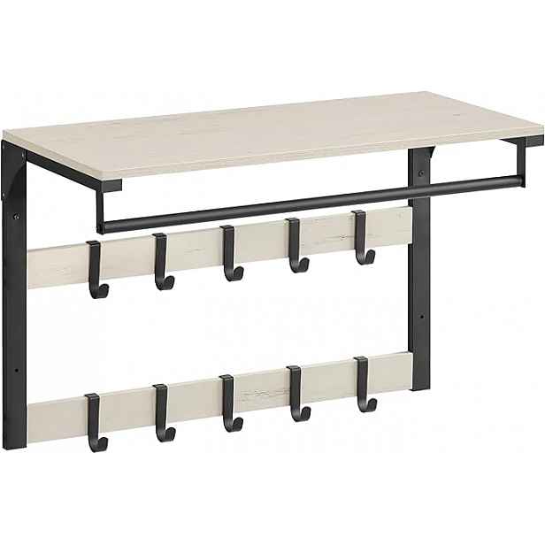 Nástěnný věšák s policí RACKLY 65x30 cm, krémový