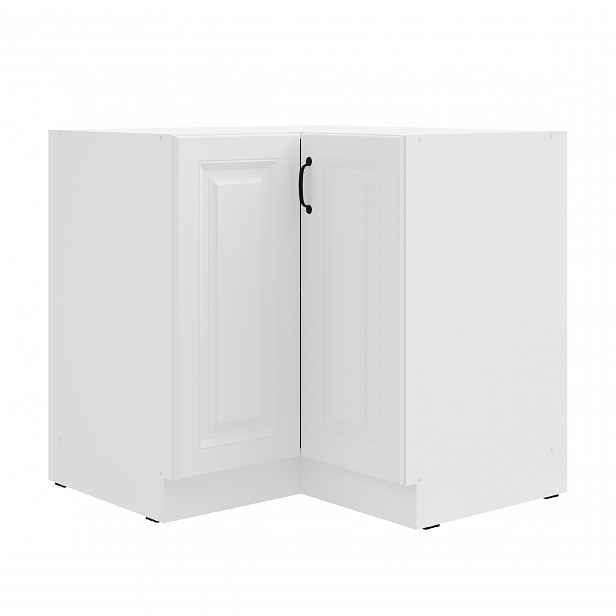 Spodní rohová skříňka Stilo 90x90 DN 2F BB Barva korpusu: Bílá, Barva dvířek: Bílá