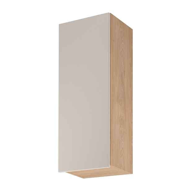 Vysoká horní kuchyňská skříňka SALERNO - šířka 40 cm, dub / béžová, levé provedení