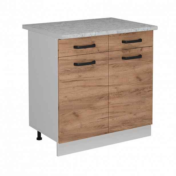 Vicco SPODNÍ SKŘÍŇKA KUCHYŇSKÉ LINKY R-Line Zlatý mocný dub 80 cm PD Mramor