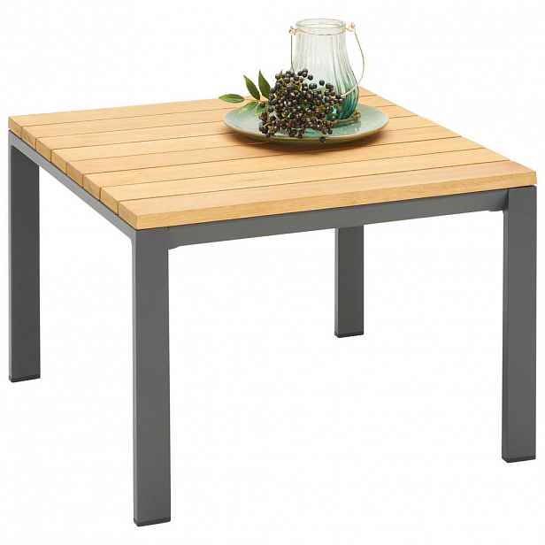 Ambia Garden ZAHRADNÍ STOLEK, dřevo, kov, 65/65/40 cm
