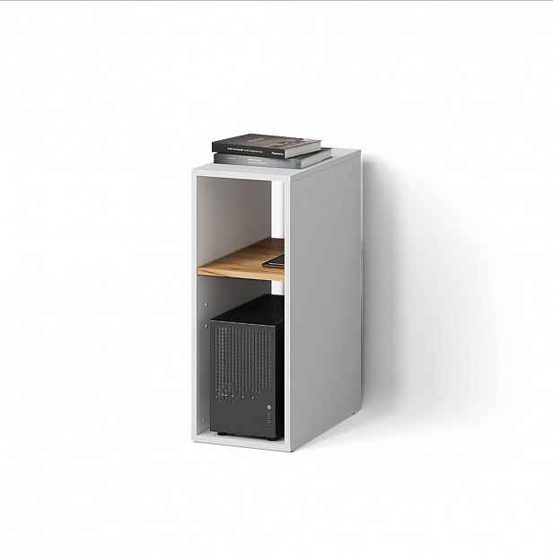 Livinity® PC SKŘÍŇ Lorena Bílý/zlatý dub 28.5 x 72 cm se 2 přihrádkami