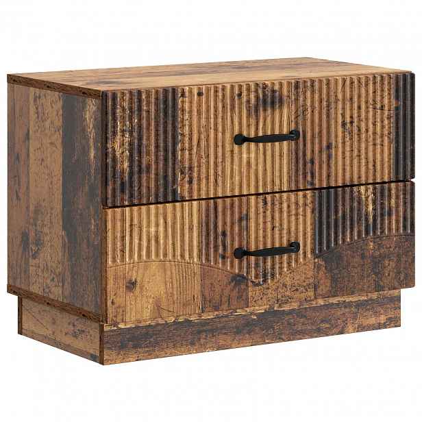 vidaXL Noční skříňka Staré dřevo 62 x 34,5 x 44,5 cm Kompozitní dřevo