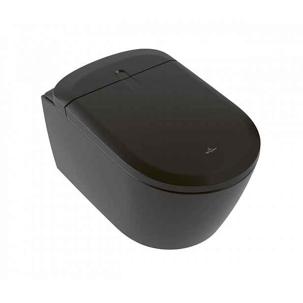 Villeroy & Boch ViClean - Elektronický bidet s keramikou, závěsný, DirectFlush, CeramicPlus, SoftClosing, černá V16EN2R7
