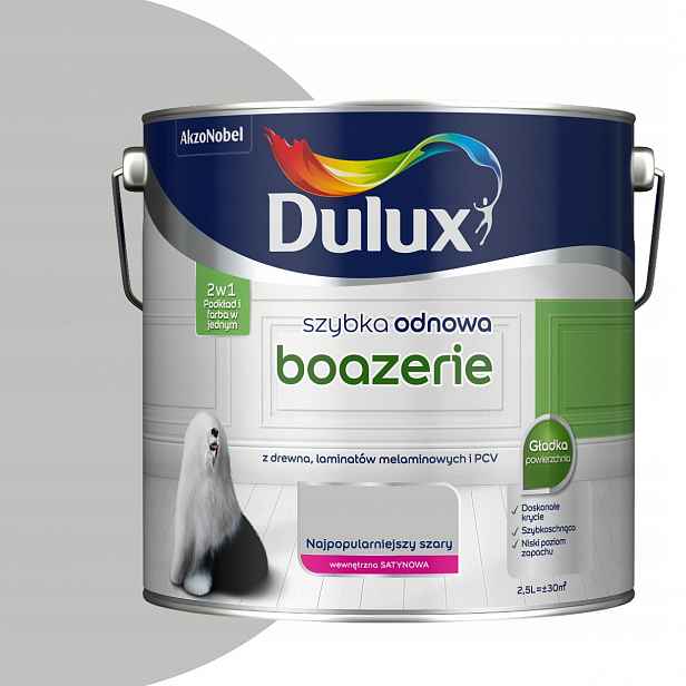 Dulux Rychlá Obnova Boazerie 2,5L Nejoblíbenější šedá