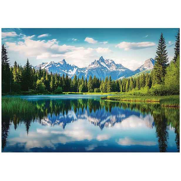 Fototapeta 3D Hory Les Jezero Ložnice Obývací Pokoj Tapeta Flizelina 150x105