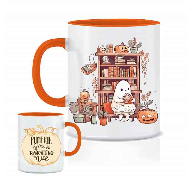 Keramický Hrnek Halloween 325 ML Oranžový Pumpkin Spice