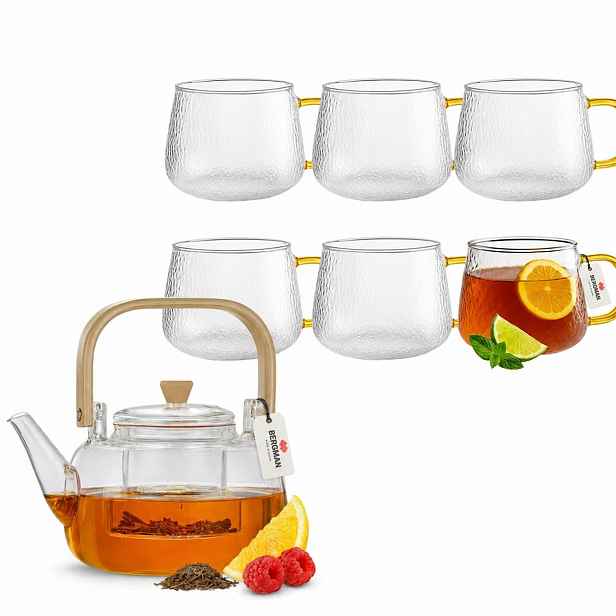 Sada Bergman – Džbán 1000 ml 6 kladívkových sklenic 420 ml