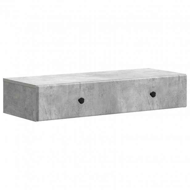 vidaXL Nástěnný boční stůl Betonově šedá 87,5 x 34,5 x 17 cm
