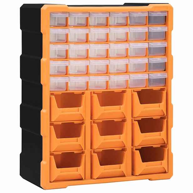 vidaXL Organizér s 39 zásuvkami 38 x 16 x 47 cm