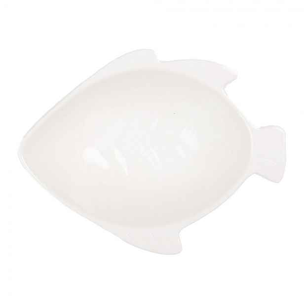 Malá bílá mistička ve tvaru rybky Fish Bowl - 12*9*4 cm / 75 ml Clayre & Eef