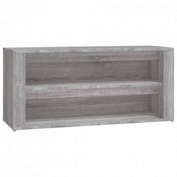vidaXL Botník šedý sonoma 100 x 35 x 45 cm kompozitní dřevo