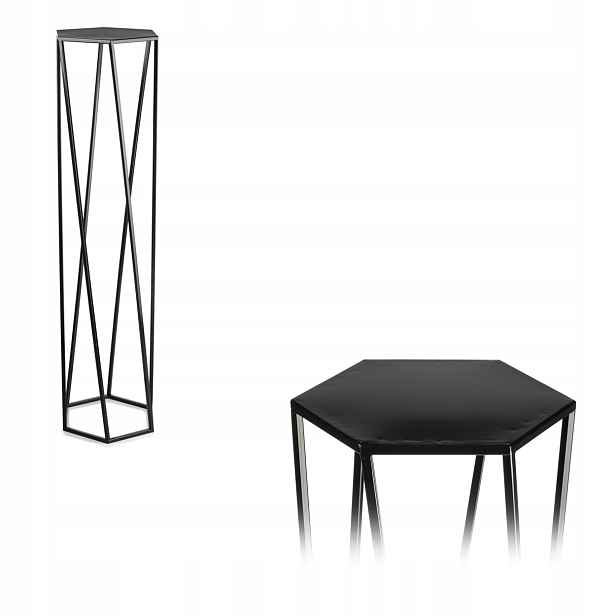 Držák Na Květináč Stojící moderní stojan z kovu 100 cm