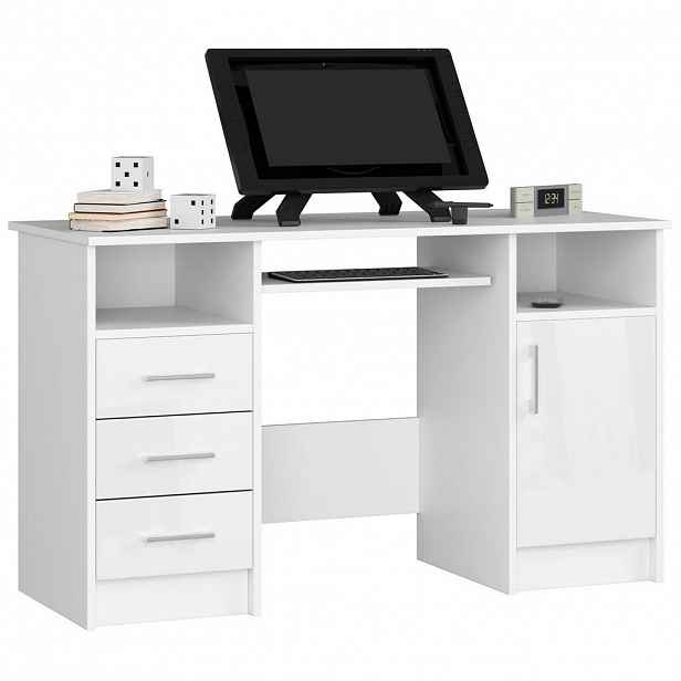 RAUMHIRSCH FURNITURE PSACÍ STŮL Bílá, lesklá bílá 74/124/52