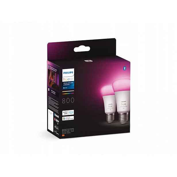 Sada 2 Led žárovek Hue Inteligentní žárovka A60 E27 800 ZigBee