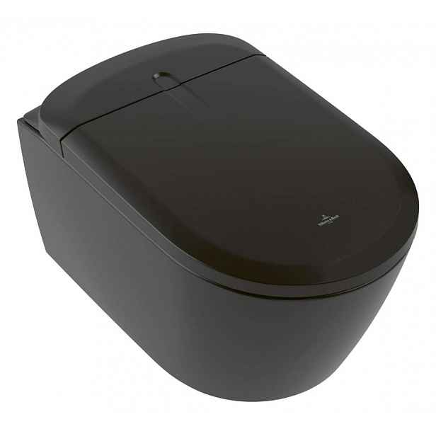 Villeroy & Boch ViClean - Elektronický bidet s keramikou, závěsný, DirectFlush, CeramicPlus, SoftClosing, černá V16EN3R7