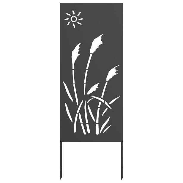 vidaXL Soukromí na zahradě Černá 50 x 140 cm Studeně válcovaná ocel