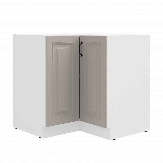Spodní rohová skříňka Stilo 90x90 DN 2F BB Barva korpusu: Bílá, Barva dvířek: Clay Grey