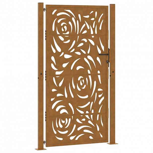 vidaXL Zahradní brána 100 x 200 cm odolná ocel s motivem plamene