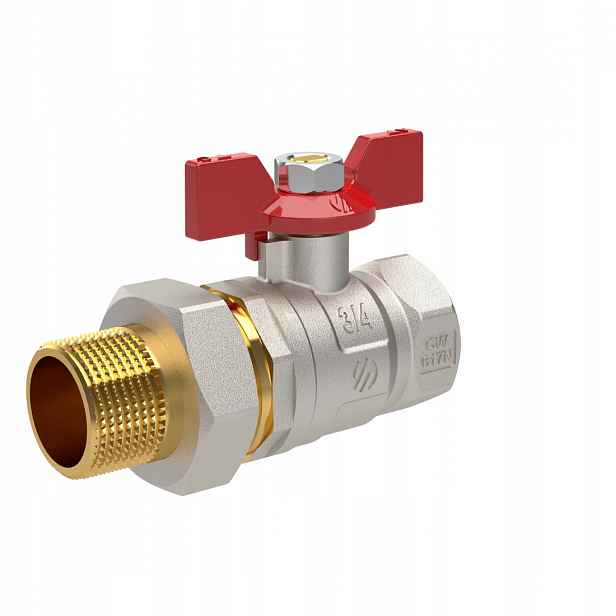 Arco Kulový kohout Sena vodní se šroubením motýlek 5/4" Gw/gz rovný 754106