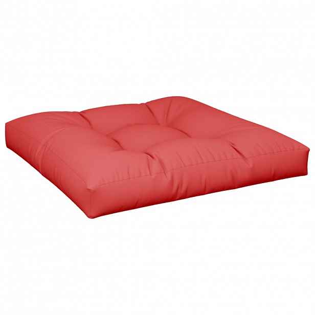 vidaXL Poduška na palety červená 70 x 70 x 12 cm textil