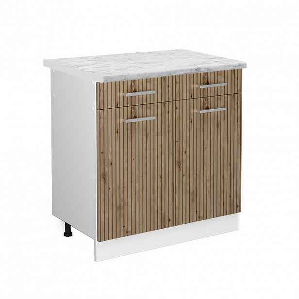 Vicco SPODNÍ SKŘÍŇKA KUCHYŇSKÉ LINKY R-Line Řemeslný dub 80 cm , PD Mramor
